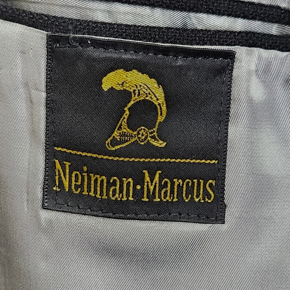 Neiman Marcus Vintage 100% Cashmere 90's ACTWU Black Sport Coat Men's Size 42 L - Picture 9 of 12